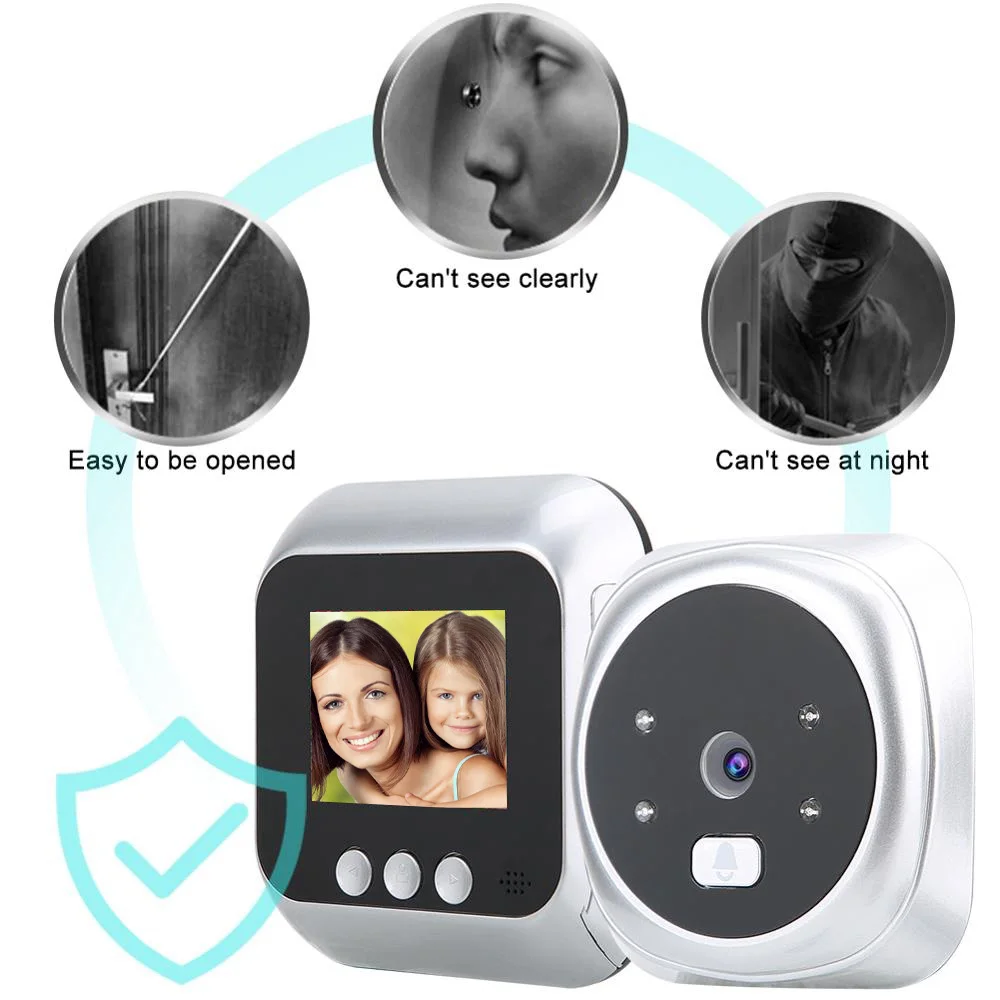 

VIDEW 2.4 Inch Video Doorbell Camera LCD Digital Door Viewer Night Vision Motion Detection for Home Door Security
