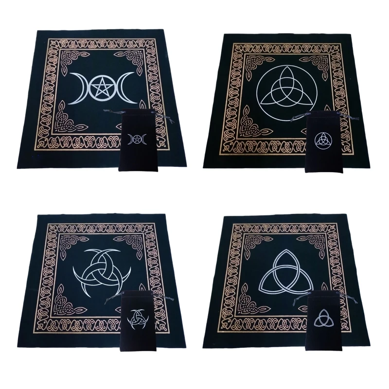 

Art Pagan Altar Cloth Flannel Tablecloth with Bag Divination Card Table Cover