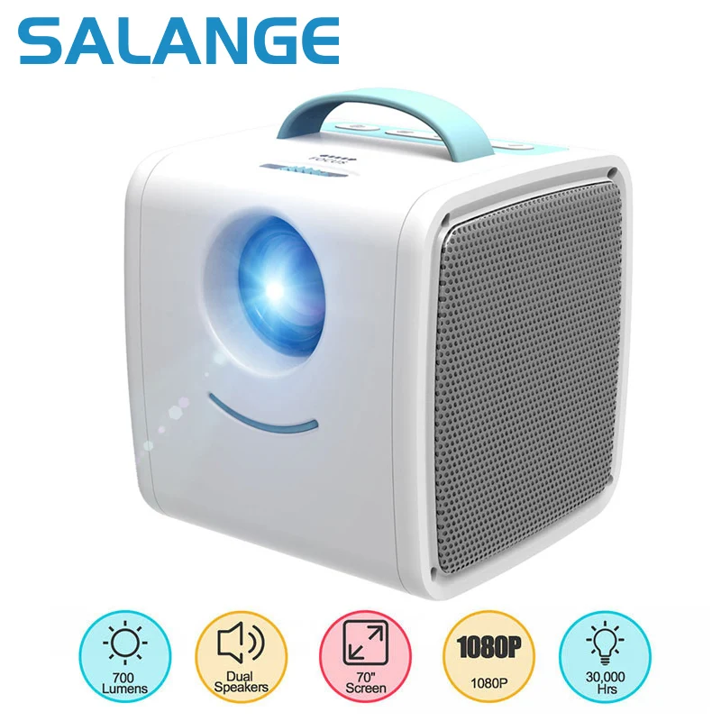 

Salange Q2 Mini Projector Portable Projetor Home Theatre System Children Education Children's gift Parent-child Mini LED Beamer