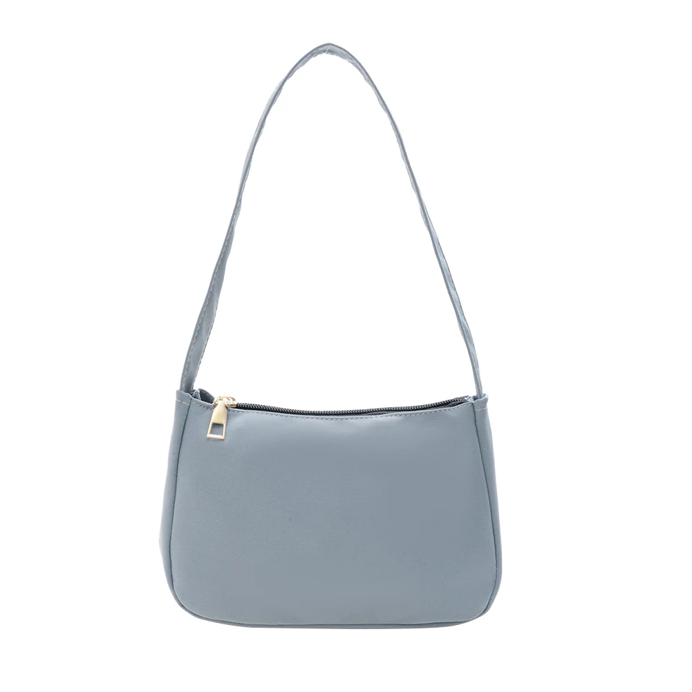 

2021 New Nylon Fashion Armpit Underarm Bag for Women Solid Color Retro Top-handle Clutch Casual Shoulder Bag Tote Purses Handbag