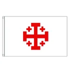 Zwjflagshow Иерусалимский крест флаг 90*150 см, полиэфирная ткань, подвесной флаг для украшения