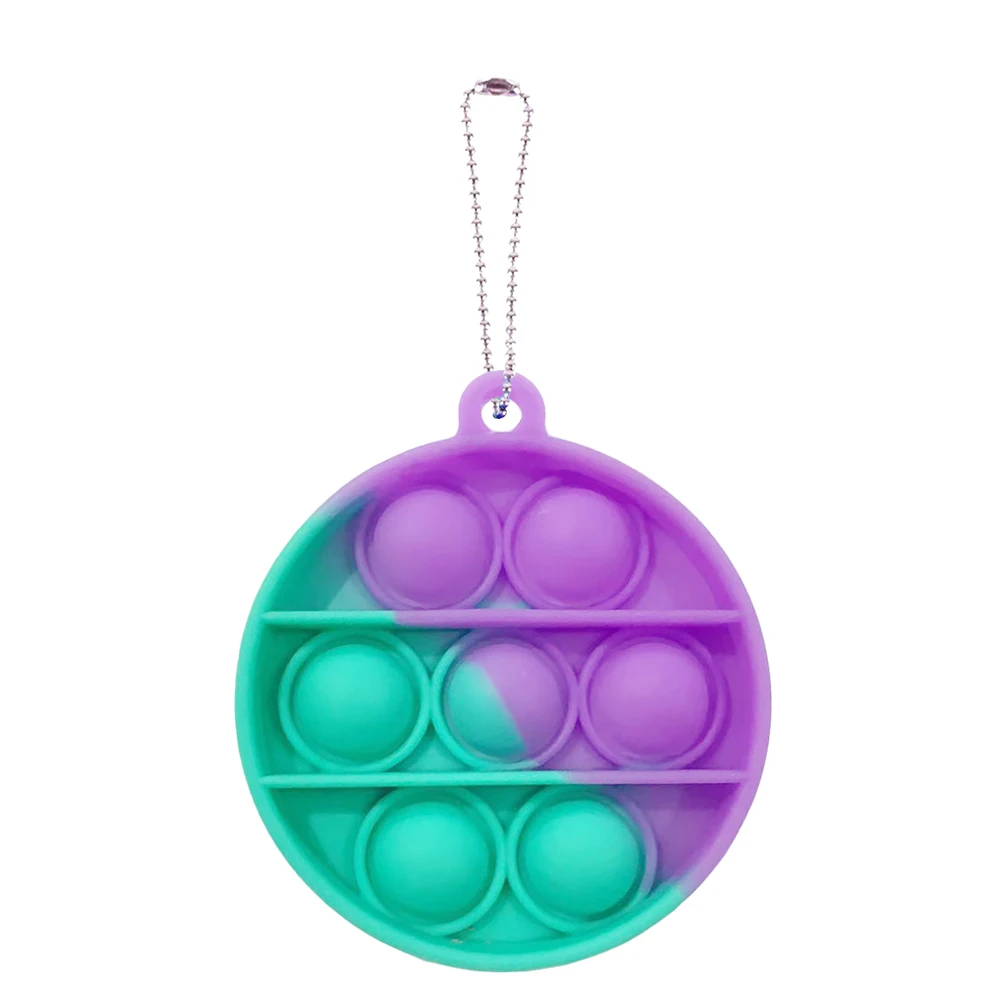 

Mini Push Bubble Fidget Toy Keychain Autism Need Squishy Stress Reliever Sensory Toy Kid Adult Squishy Antistress Simple Dimple