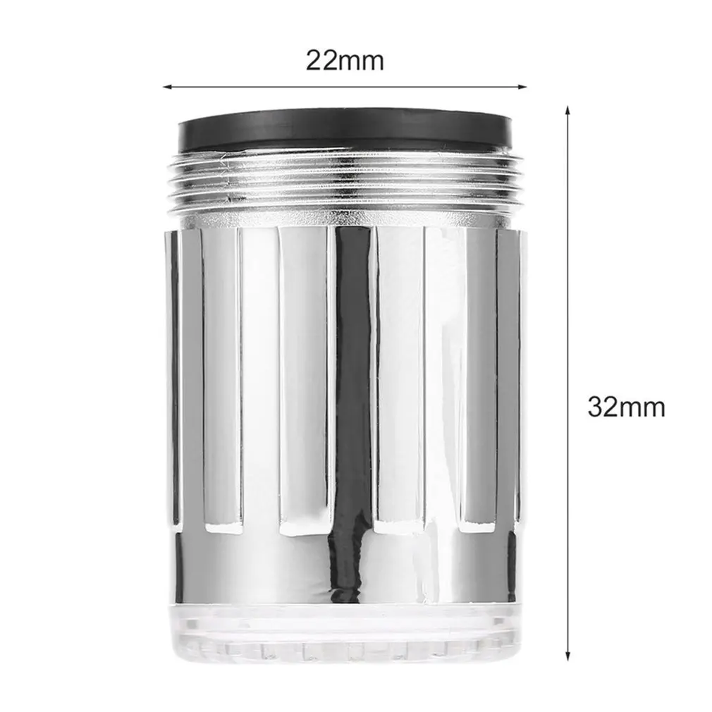 

3 Color LED Light Change Faucet Shower Water Tap Temperature Sensor No Battery Water Faucet Glow Shower Left Screw