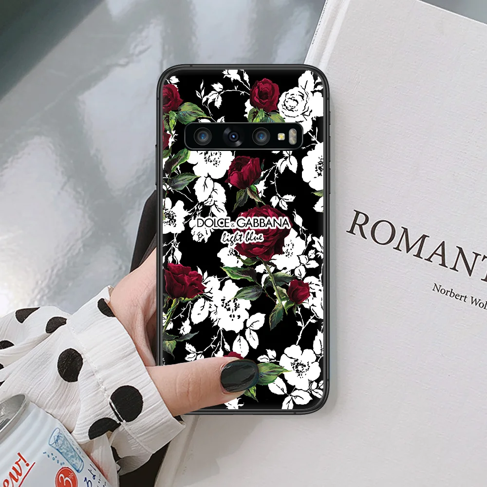 

D G Luxury Fashion Brand Phone Case For Samsung Galaxy Note S 8 9 10 20 Plus E Lite Uitra Black black Shell Silicone Prime