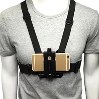 outdoor cell phone clip action camera adjustable straps stand mobile phone chest mount harness strap holder xiaomi for iphone