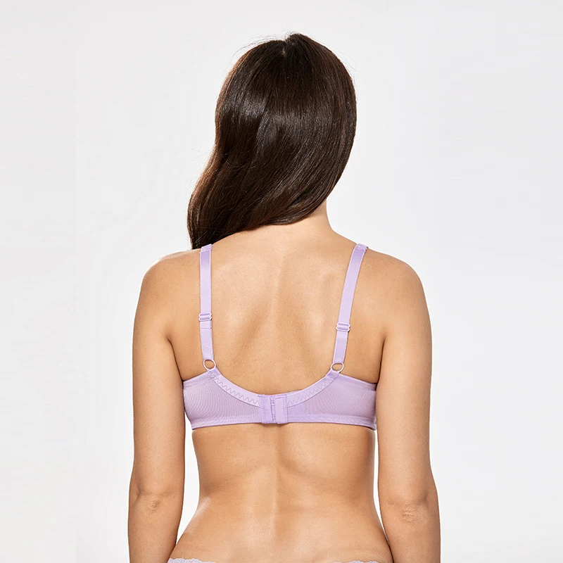 Women's Full Coverage V-neck Non Padded Underwire Minimizer Bra Plus Size