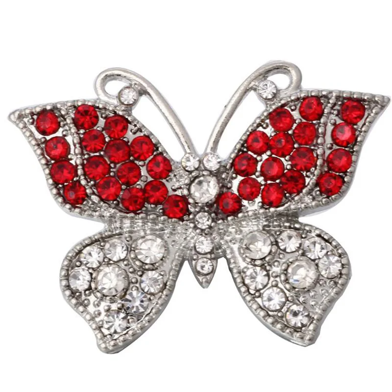 5 шт. новинка ювелирное изделие с бабочками стразы металл 18 мм кнопки подходят для