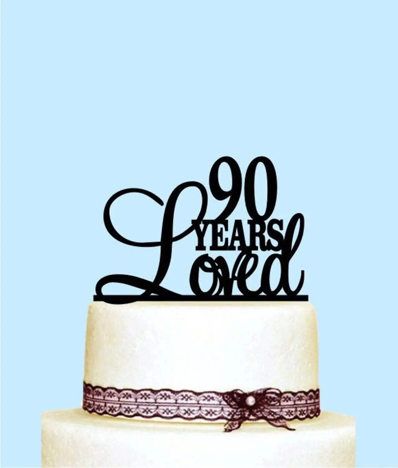 90 летний Топпер для тортов й День рождения/юбилейный тортов|Товары украшения