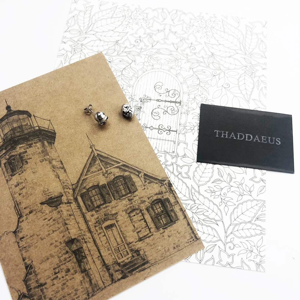 Серьги гвоздики из серебра 2017 пробы с черепом модные блестящие ювелирные