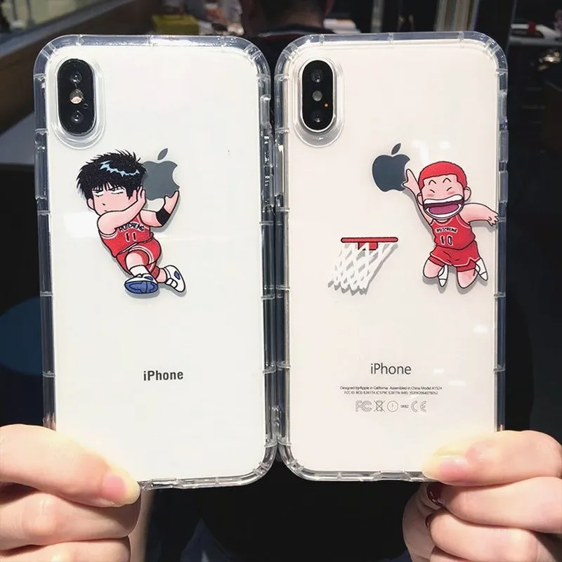 Милый мультяшный чехол Slam dunk с аниме для iPhone Xr XS Max 6 6S 7 8 Plus X противоударный
