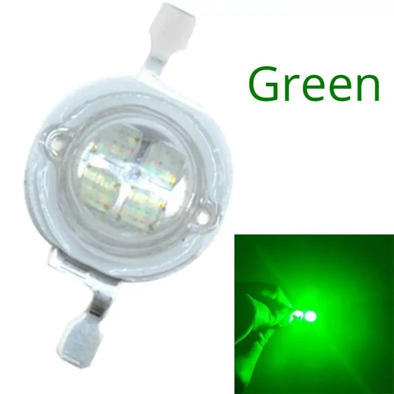 green 10 шт. 5 Вт Высокая мощность чип светильник шарик излучатель теплый белый желтый зеленый розовый красный 45MIL 2,2~ 7 в 180-550LM 380NM~ 6500K светодиодный лампочка - Испускаемый цвет: green
