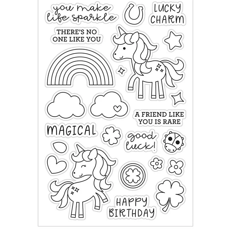 Хорошая удача прозрачный чистый силикон штамп/печать для DIY