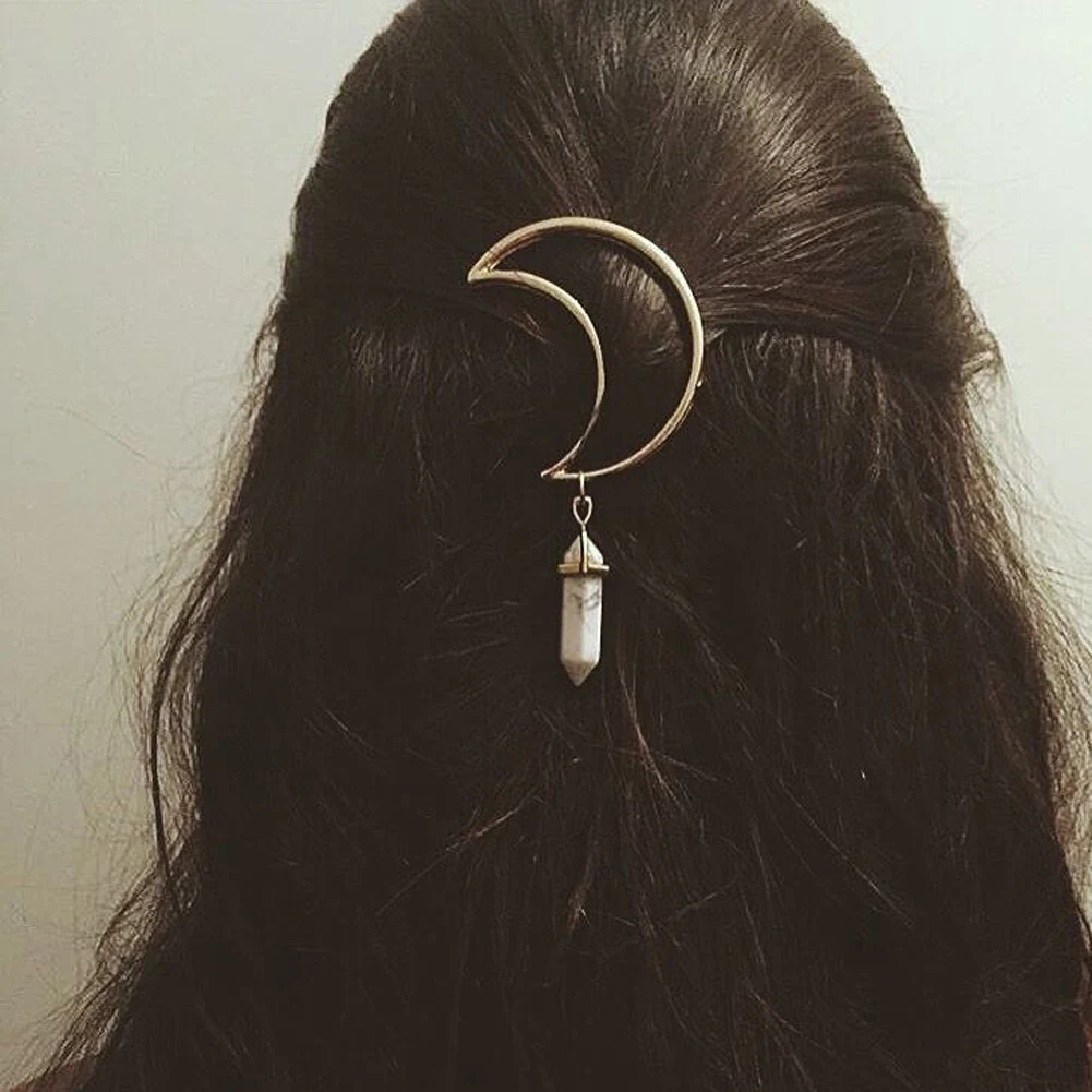 Moon с шестигранной головкой подвесной зажим для женщин геометрический заколки