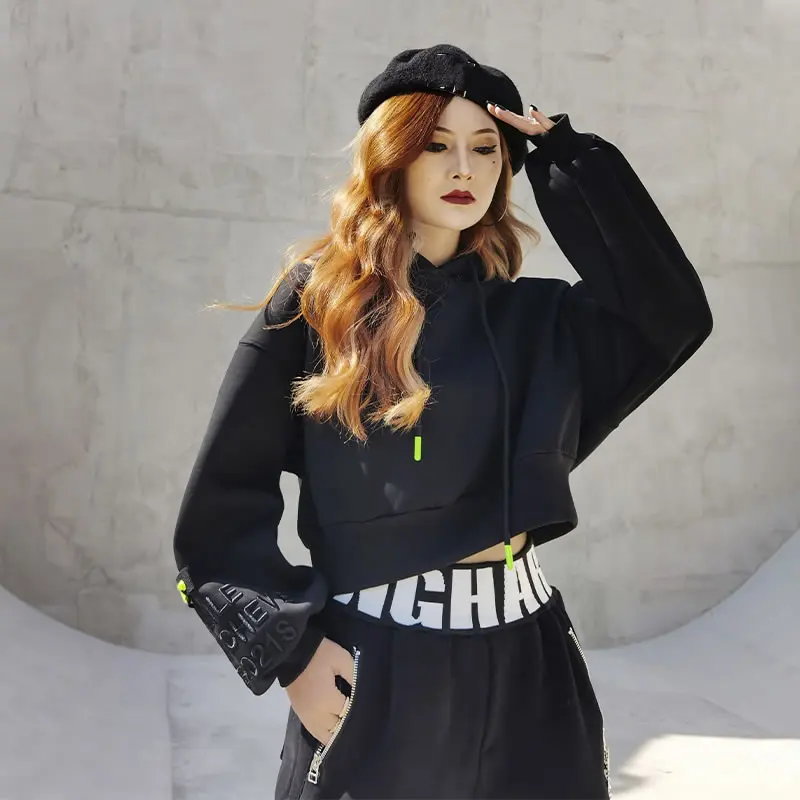 

XITAO Drawstring Hoodies Fashion New Pleated Pullover Full Sleeve 2020 Winter Letter Pattern Minority Loose Hoodies ZXR1507