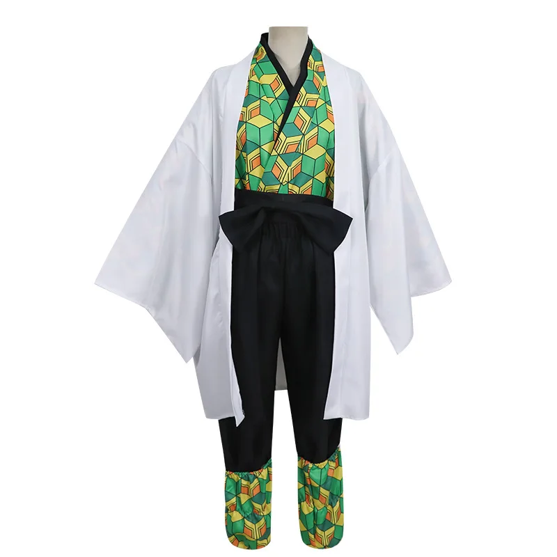 

Anime Demon Slayer Cosplay Costume Kimetsu no Yaiba Sabito Kimono Cape Men Halloween Costumes