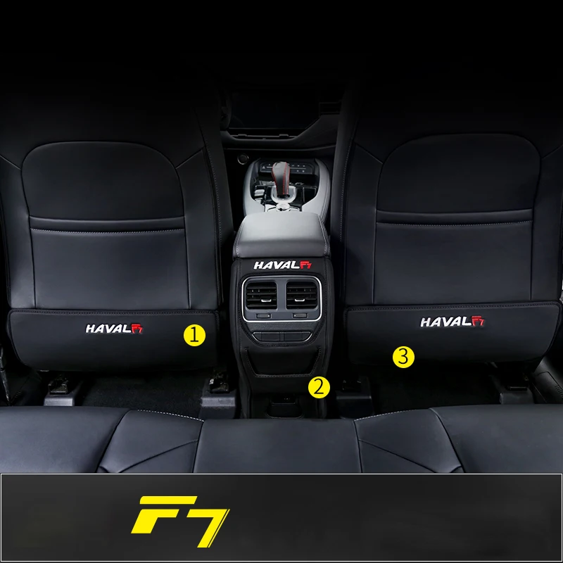 Lsrtw2017 для Haval F7 F7x автомобильный подлокотник двери анти-удар коврик Защита от царапин интерьерные аксессуары для формовки - Название цвета: type 2 3pcs