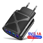 Зарядное устройство с 4 USB-портами, 5 В, 3,0 А