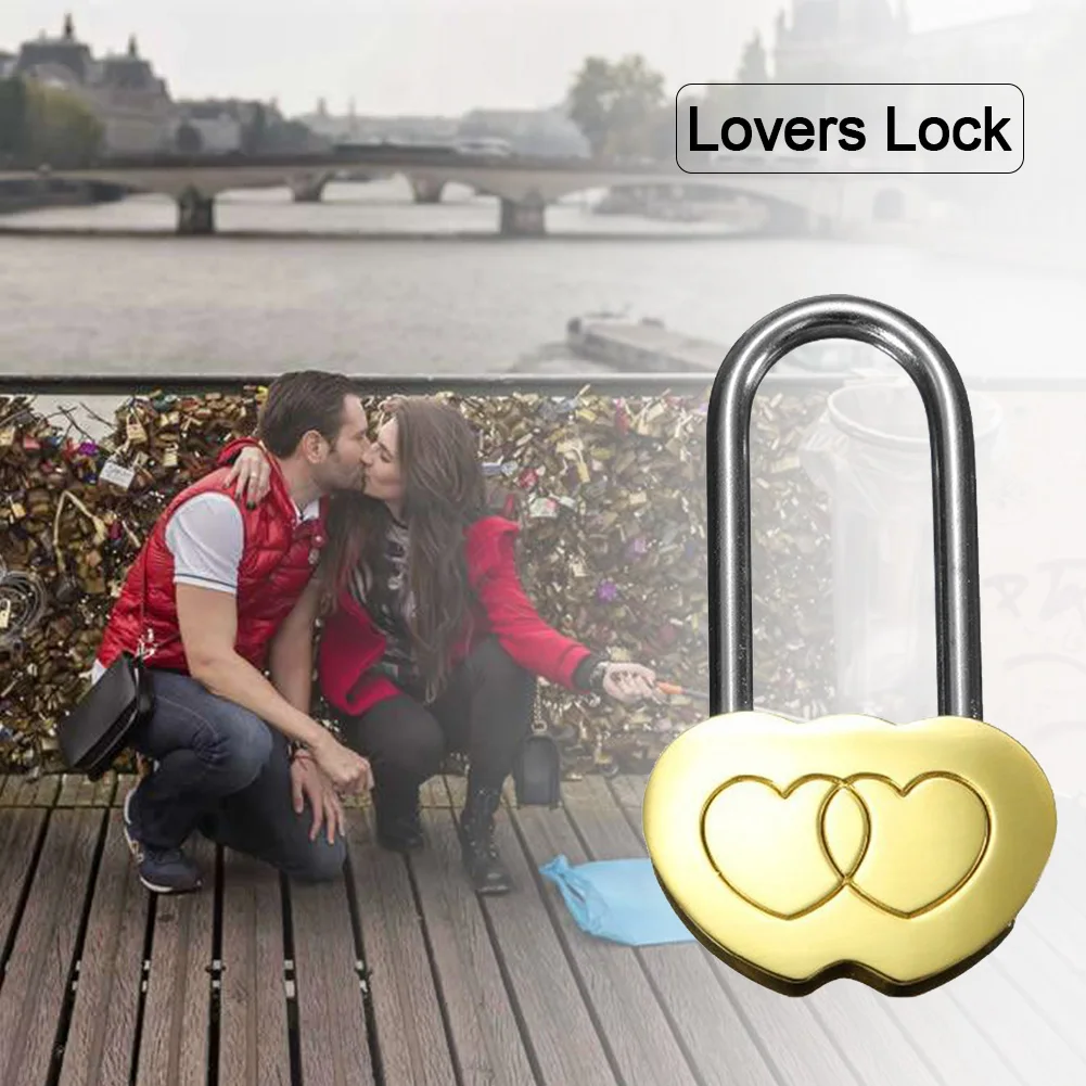 

Влюбленные замки с гравировкой, замки для влюбленных на свадьбу и годовщину, подарки на день Святого Валентина с двойным сердцем, подарок дл...