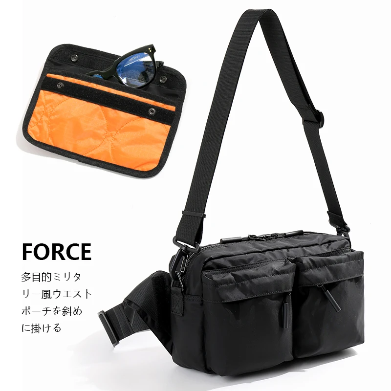 Marsupio moda stile giapponese borsa a tracolla in tessuto di Nylon Casual borsa a tracolla da uomo impermeabile borsa a tracolla singola in stile coreano