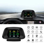 Автомобильный цифровой спидометр HUD OBD2, умный измеритель, GPS-навигация, Предупреждение о превышении скорости воды и масла