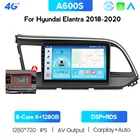 Автомагнитола на Android 10,0 для Hyundai Elantra 2018 2019 2020 мультимедийный видеоплеер навигация GPS 2 Din DVD головное устройство кассета Ca