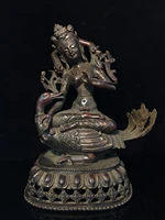 11 tibet buddhism temple bronze cinnabars white tara guanyin buddha statue green tara statue avalokitesvara