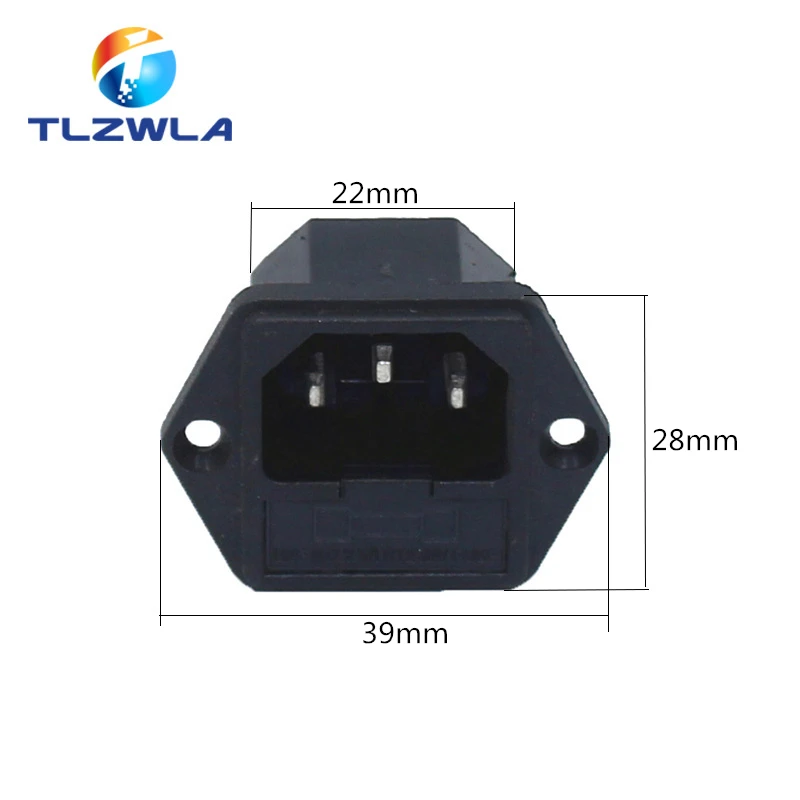 1pcs IEC inlet module AC power socket Gold-plated copper with fuse | Обустройство дома