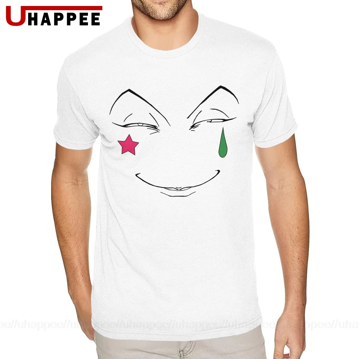 Футболки Hisoka Face Hunter X для молодых парней городские рубашки с коротким рукавом