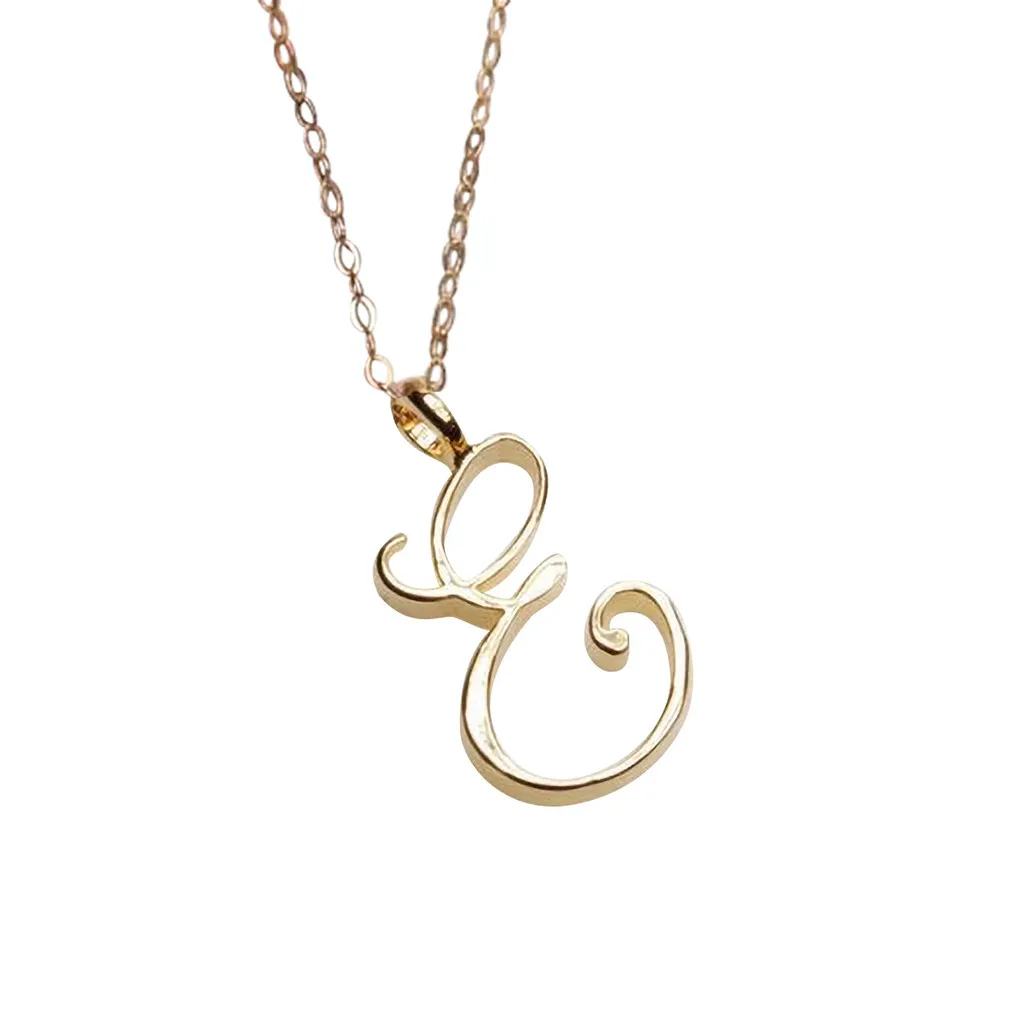 Женское ожерелье с алфавитом женская простая цепочка на шею подвеска в виде