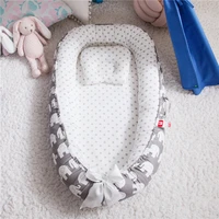 baby crib newborn baby sleeping bed with pillow baby nest outdoor portable cradle travel bassinet baby cot lounger cotton 0 12m