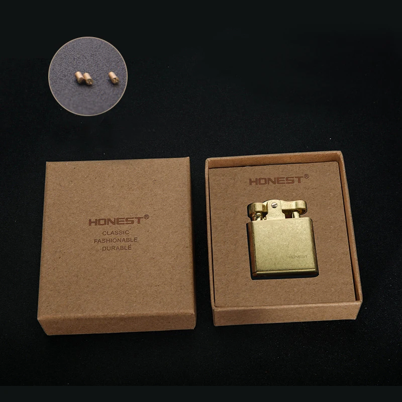 Винтажная зажигалка с бесплатным огнем медная керосиновая компактная кремнем