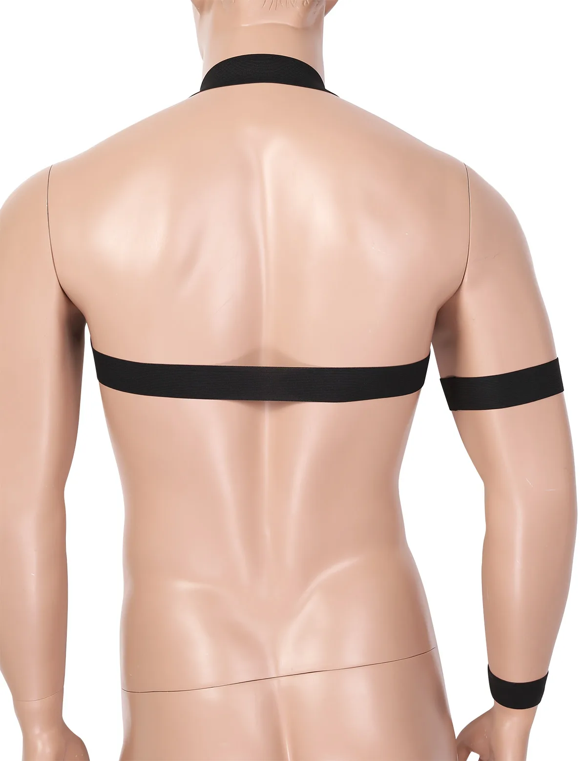 Мужской эластичный ремень с лямкой на шее плече груди повязкой руку и ремешком