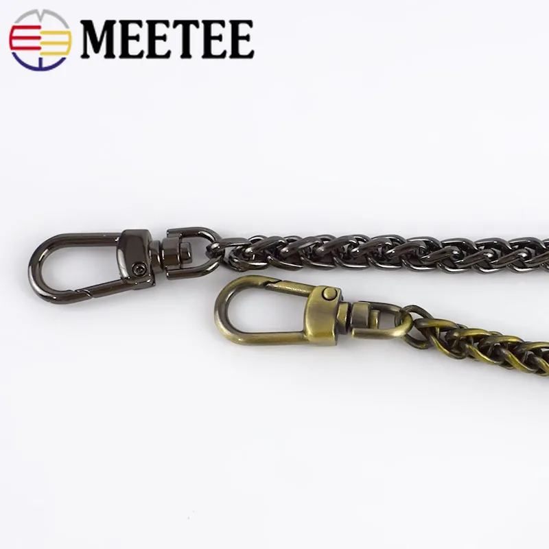 Meetee 7mm Width 120cm Metal Chain Straps Purse Bag Handbag Replacement Crossbody Strap Parts Hardware Accessories | Дом и сад
