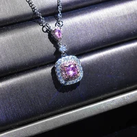 s925 sterling silver color necklace natural amethyst topaz gemstone pendant women silver 925 jewelry naszyjnik pendant necklaces
