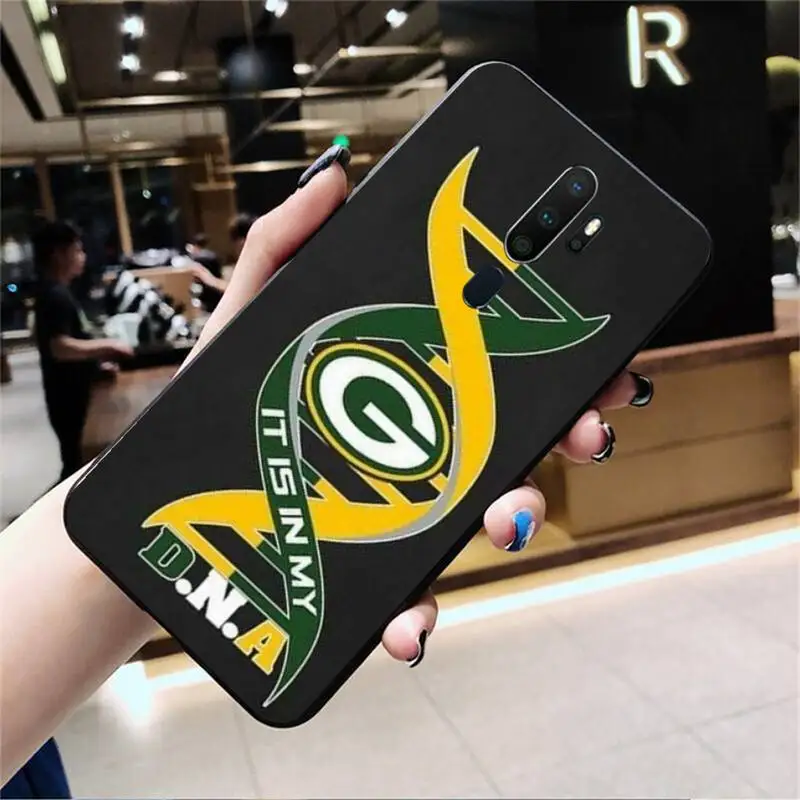 

Green Bay Packers Black TPU Phone Case For Oppo Reno2 Z 2Z Realme5 6 Pro R9S 11 Plus 15 17 Pro