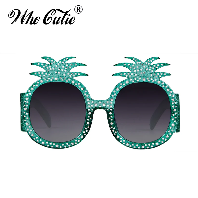 Женские солнцезащитные очки с ананасовым принтом WHO CUTIE роскошные брендовые