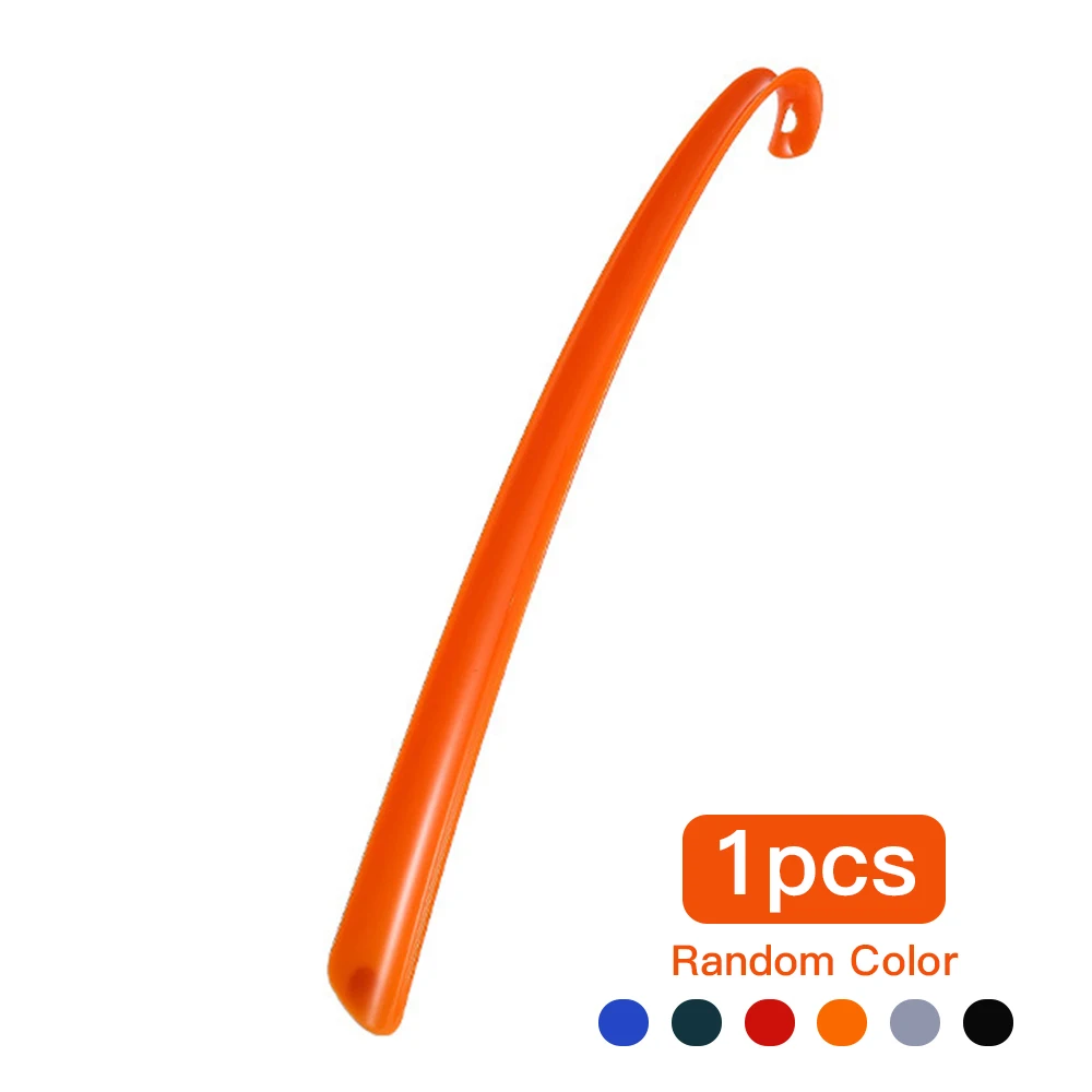 Plastic Extra Long Shoehorn Lazy Shoe Helper Handle Shoes Lifter Pull Slip Random Color | Дом и сад