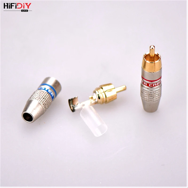 HIFIDIY LIVE 4 шт./компл. аудио сигнал вход RCA Штекер кабель провод позолоченный