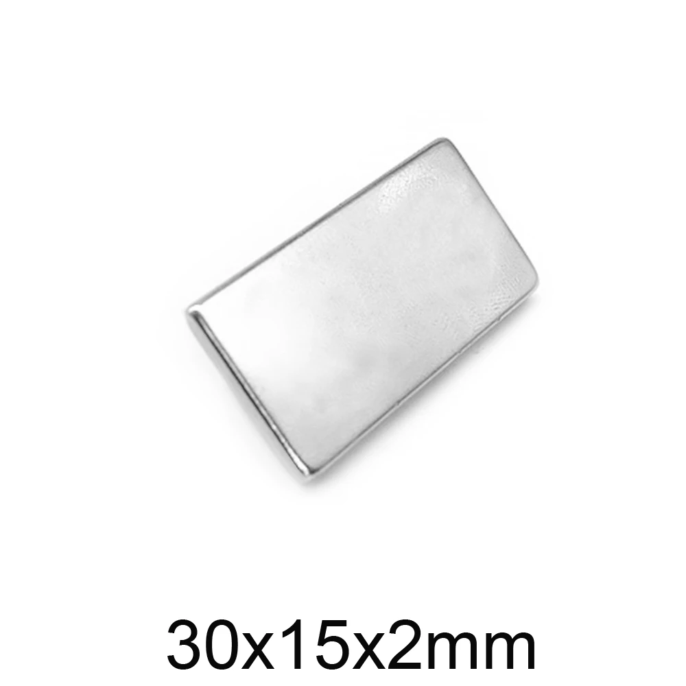 

2/5/10/20/50/100PCS 30x15x2mm Quadrate Permanent Neodymium Magnet 30x15x2 NdFeB Block Super Strong Powerful Magnets 30*15*2