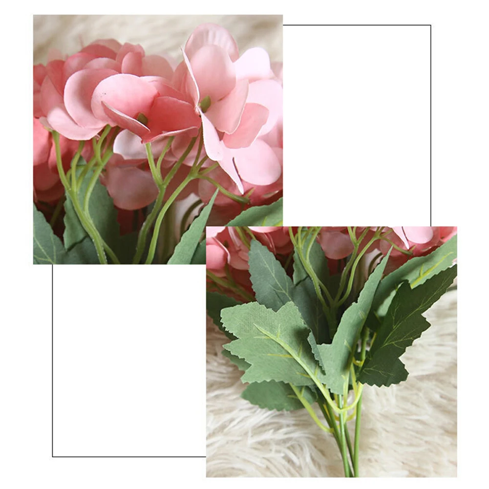 Искусственные цветы гортензии ветка домашний Свадебный декор Осенний Шелковый