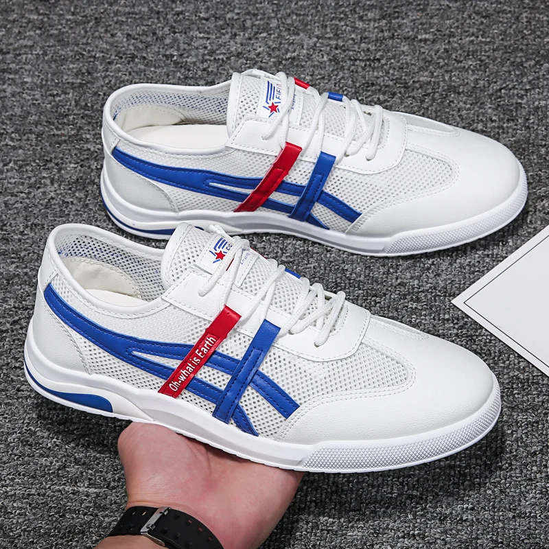 

2021 Brand Men Shoes Summer Super Breathable Sport Fashion Air Mesh White Shoes Zapatos Hombre Casual Men Running Shoes Sneakers