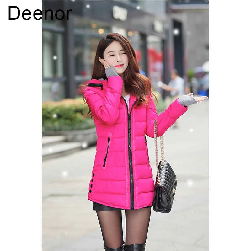 Deenor Women Parka Winter Long Jacket Pultra Light Coat Winter Hooded Oversize Winter Autumn Warm Puffer Jacket Coat Lady Jacket