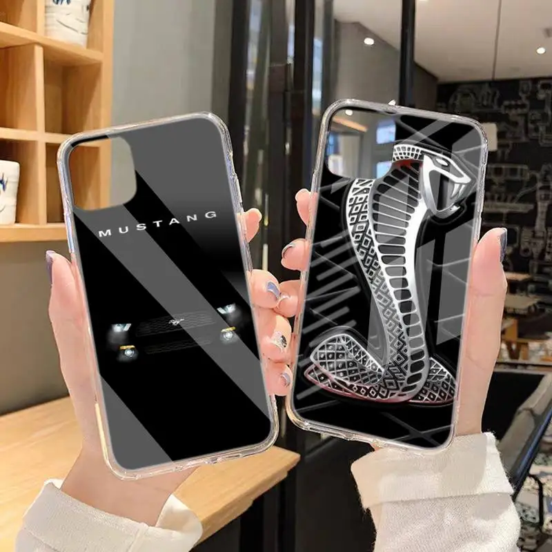 

Performance Car Logo Mustang Soft Phone Case Transparent Case For Iphone 6 6s 7 8 Plus XR X XS 11 12 Pro Max