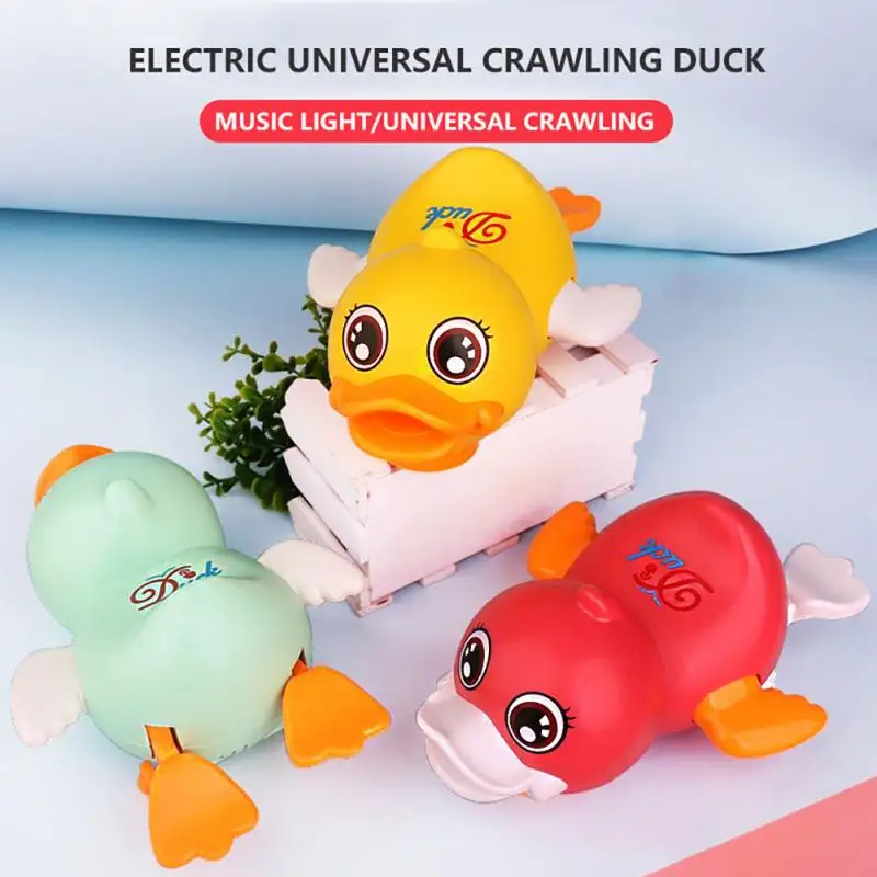 

Электрическая мультяшная универсальная прогулочная мультяшная утка с музыкой светильник детская игрушка для малышей