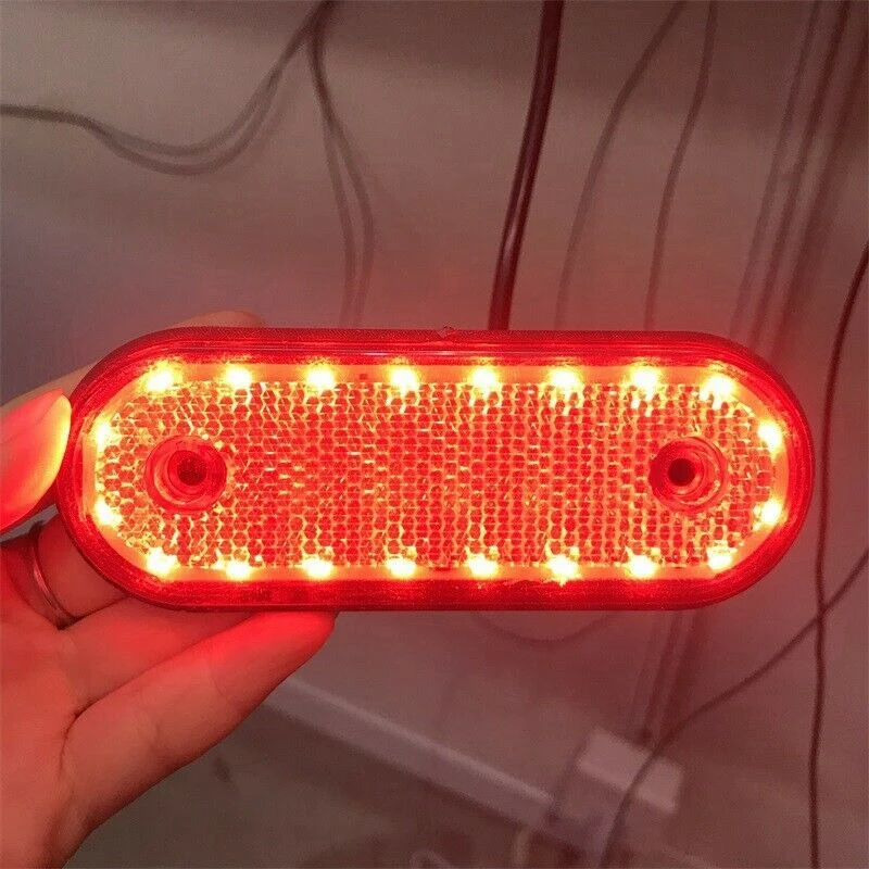 

10 x Red 20 LED 4.5inch Side Clearance Marker Lights for Car Truck Trailer Lamp 24V