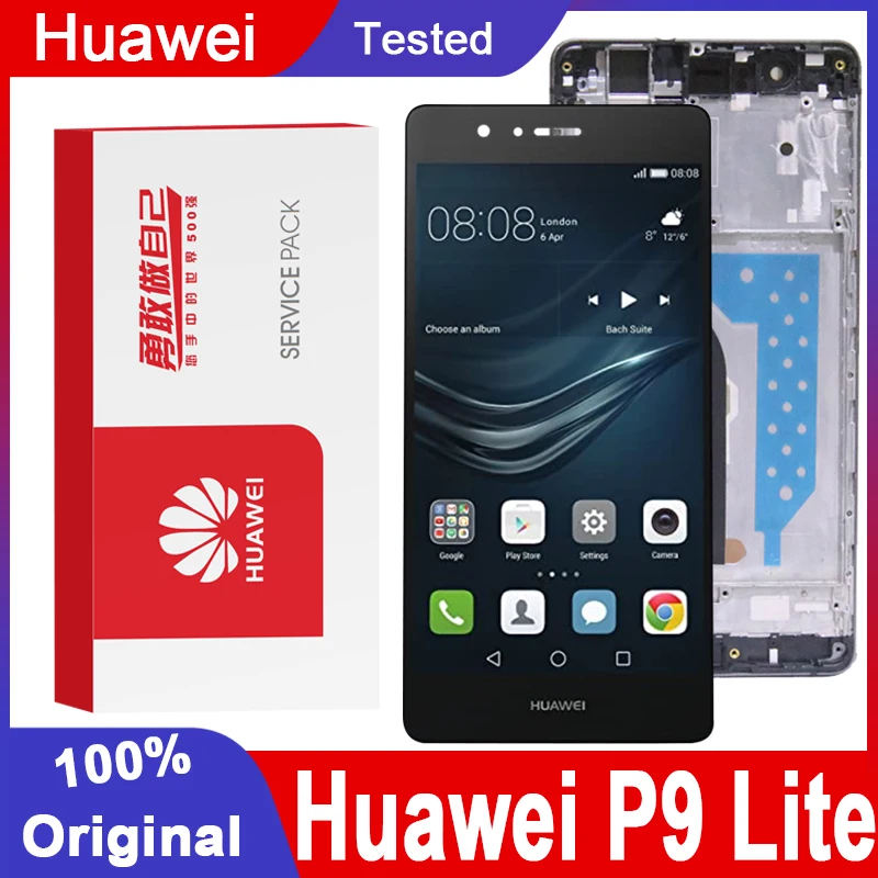 Оригинальный 5 2 ''ЖК дисплей Замена с рамкой для Huawei P9 Lite ЖК-дисплей сенсорным