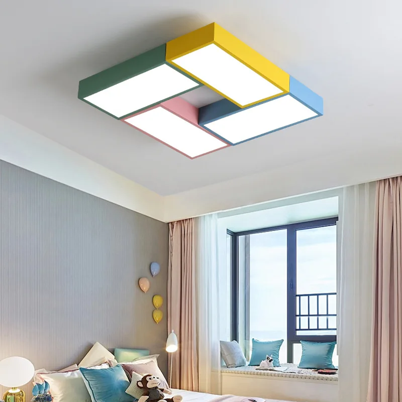 

Светильник Потолочный квадратный, 72 Вт, для детской комнаты, спальни, детского сада WY5