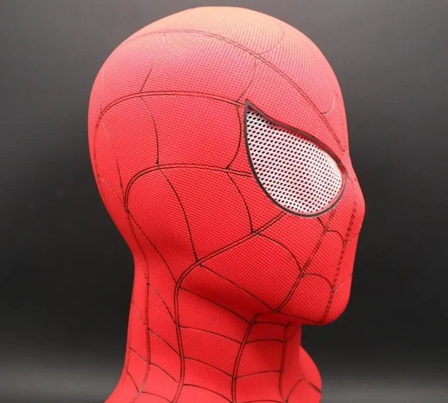 Новинка высокое качество с полной головой Человек паук 3D красные латексные маски