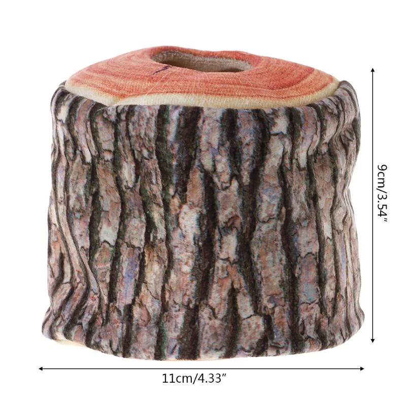 

Imitation Tree Bark Tissue Holder Tissue Box Household Tissue Bag Organizer Car Tissue Box Furniture Storage Home Decoration