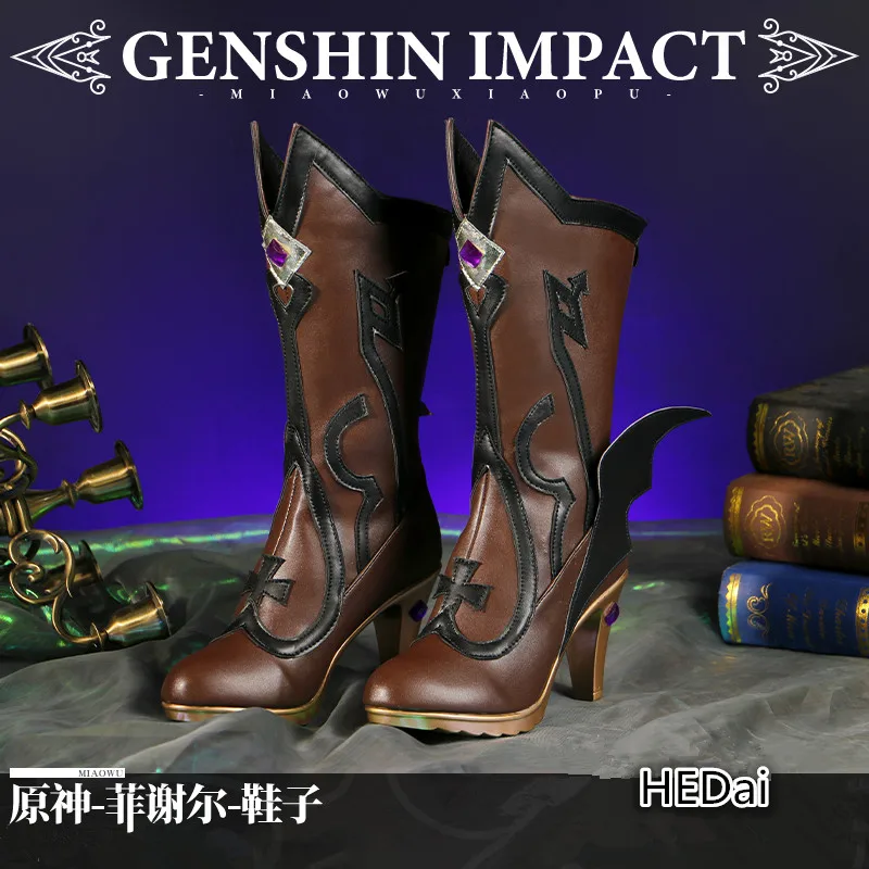 

Presale Genshin Impact Fischl Cosplay Shoes Woman Halloween Cos Boots